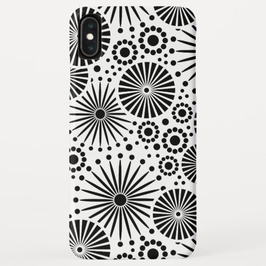 Retro zwart witte bloemen iPhone 5 Hoesje (Achterkant)