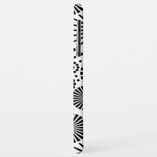 Retro zwart witte bloemen iPhone 5 Hoesje (Achterkant/links)