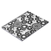 Retro zwart witte bloemen Notitieboekje Notitieboek (Linkerzijde)