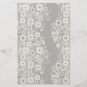 Retro zwarte en witte vierkantjes briefpapier (Voorkant)