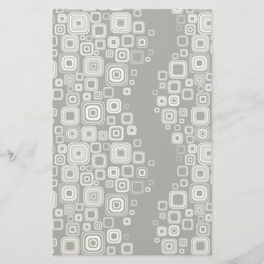 Retro zwarte en witte vierkantjes briefpapier (Voorkant)