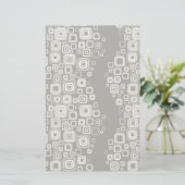 Retro zwarte en witte vierkantjes briefpapier (Staand voorkant)