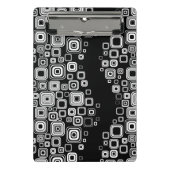 Retro zwarte en witte vierkantjes mini klembord (Voorkant)