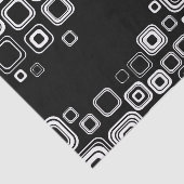 Retro zwarte en witte vierkantjes tissuepapier (Detail)