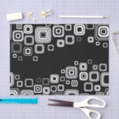 Retro zwarte en witte vierkantjes tissuepapier (Craft)