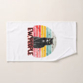 Retro Zwarte Kat Ew Mensen Bad Handdoek (Handdoek)