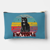 Retro  Zwarte Kat Ew Mensen Etui (Achterkant)