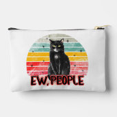 Retro Zwarte Kat Ew Mensen Etui (Achterkant)