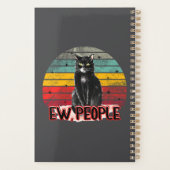 Retro  Zwarte Kat Ew Mensen Planner (Achterkant)