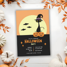 Retro Zwarte Kat Persoonlijk Halloween Feest