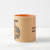 Retro zwarte katten en pompoen dromen mok (Midden)