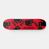  retro zwarte katten Gang Skateboard (Horizontaal)