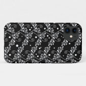 Retro zwarte witte florale iPhone 5 Hoesje (Achterkant (horizontaal))