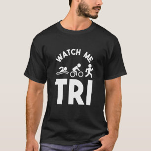 Retro Zwemfiets Run Triathlon Atletische Sport Man T-shirt