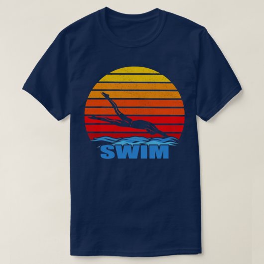 Retro  zwemgift 2 t-shirt (Design voorkant)