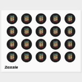 Retro  zwemmen grappig zwemmen ronde sticker (Vel)