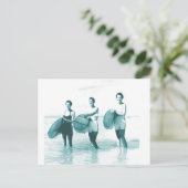 Retro zwemschoonheid briefkaart (Staand voorkant)