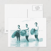 Retro zwemschoonheid briefkaart (Voorkant / Achterkant)