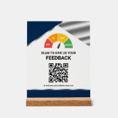 Retroaction client code QR sans contact bleu marin (Recto)