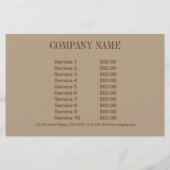 retroadvies badmode schoonheid zonnebank flyer (Achterkant)