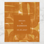 Retroarches en -bochten, geel wijn etiket (Enkel label)