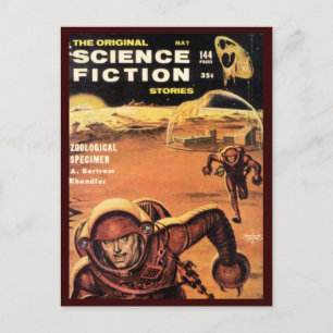 Retroastronauten in gevaar briefkaart