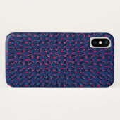 Retroblauw en roze patroon Case-Mate iPhone case (Achterkant (horizontaal))