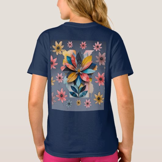 Retrobloem op shirt (Achterkant)