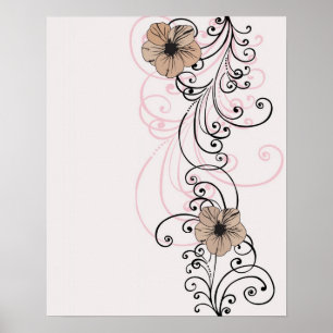 Retrobloemen Poster