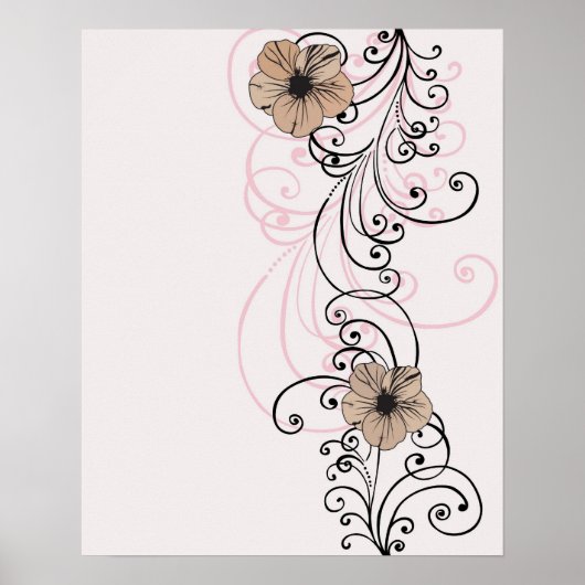 Retrobloemen Poster (Voorkant)