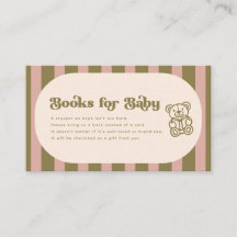 Retroboeken voor de baby Roze gestreepte teddybeer