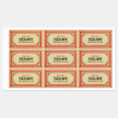  Retroborder beige Brown Red getextureerd Labels (Vel)