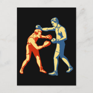 Retroboxing Mannen Briefkaart