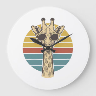 Retrobril Giraffe Zonnebril Retro Zonsondergang Ve Grote Klok