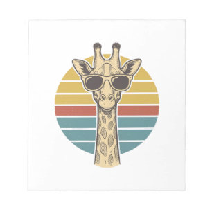 Retrobril voor giraffen Zonnebril Retro Zonsonderg Notitieblok