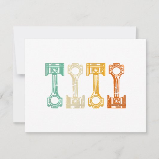 Retrobus tuner feestdagenkaart (Voorkant)