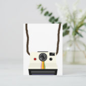 retrocamera met riem briefkaart (Staand voorkant)