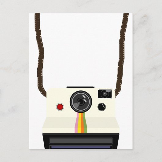 retrocamera met riem briefkaart (Voorkant)