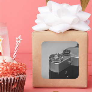 Retrocamera Vierkante Sticker