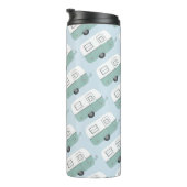 -retrocandelaar in het blauw thermosbeker (Geroteerd rechts)