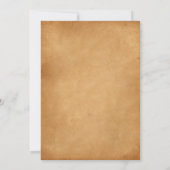 retrocessie Oude Romantische Rustic Wedding Kaart (Achterkant)