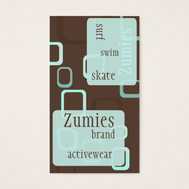 Retrochocolade Visitekaartje (Voorkant)