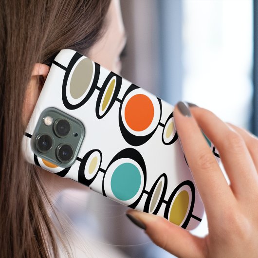 Retrocirculaire vormen medio eeuw modern Case-Mate iPhone case