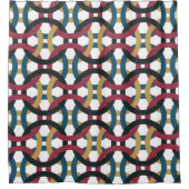 Retrocirkel knopen douchegordijn (Voorkant)