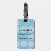 Retrocirkels Bagagelabel (Achterkant verticaal)