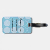 Retrocirkels Bagagelabel (Achterkant horizontaal)