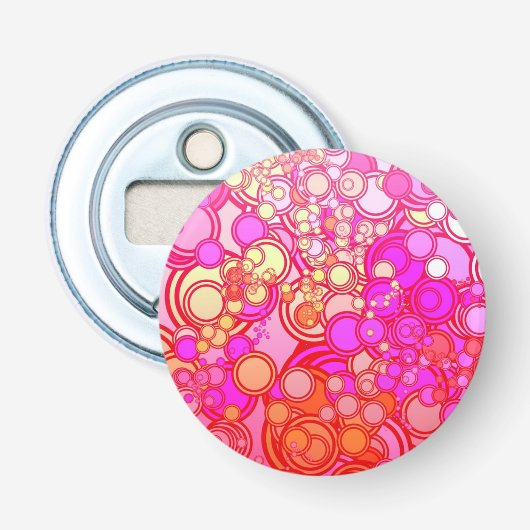 Retrocirkels Button Flesopener (Voorkant)