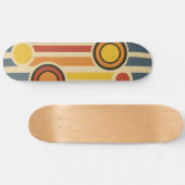 Retrocirkels en lijnen skateboard (Horizontaal)