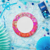 Retrocirkels Papieren Bordje (Feest)