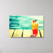Retrococktailzonnestang Canvas Afdruk (Voorkant)